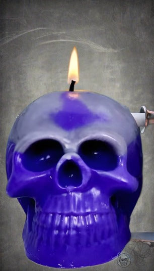 Pillar 3D Skull Candle