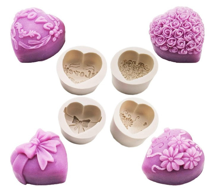 Pillar Rose Shaped Hearts