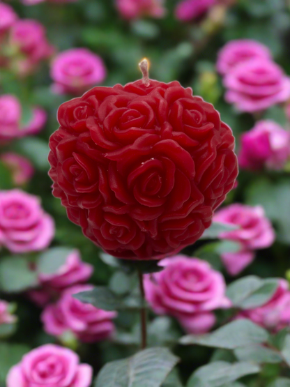 Red Rose Ball Candle